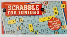Scrabble for Juniors. Board Game. Complete. 1950s Original. EX