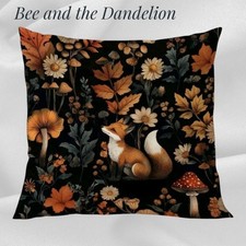 Fox in Woodland Setting Autumn Print Cushion COVER 45cm x 45cm