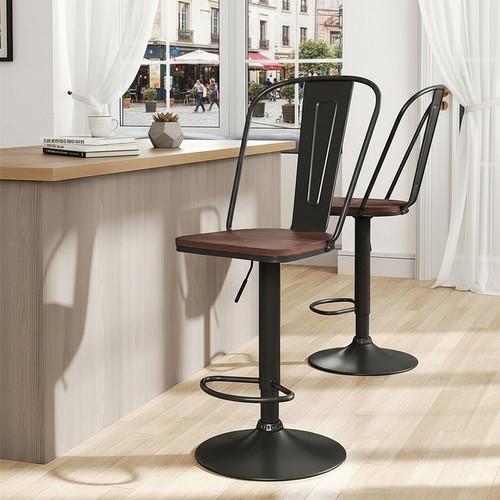 2pcs industrial bar stools - 2pcs,
