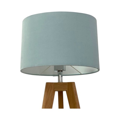 Lampshade duck egg blue velvet - egg,