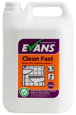 Evans Clean Fast - Heavy Duty Perfumed Washroom Bathroom Cleaner 5 Ltr