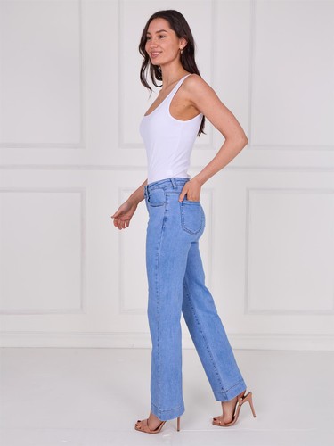 Womens denim jeans straight - denim,