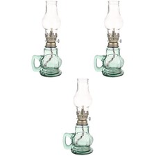  3 PCS Kerosene Lamp Vintage Old Fashioned Glass Indoor Oil Lamps