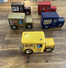 5 X Nestle Collectible Biscuit Tin Vans