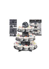 Black or Pink Glitz Birthday Party 3 Tier Cupcake Stand