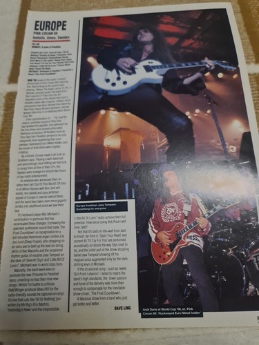 Vintage joey tempest europe - vintage,