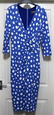 Bombshell size 12 wrap top dress with stretch in good condition, 32-34"C, 44"L