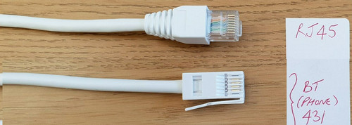 Male telephone connector - bt,