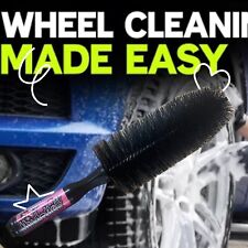 Alloy Wheel Brush Car Cleaning Washing Easy Reach Soft Bristle Handle Grip Bike