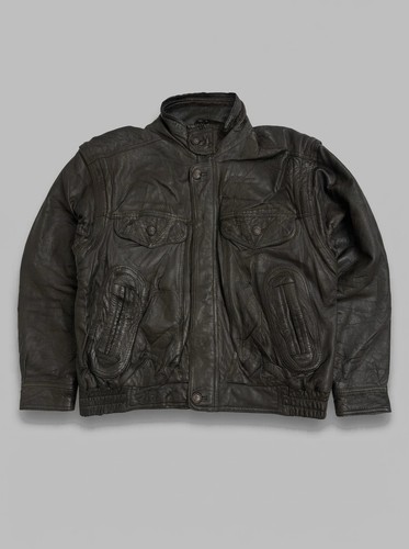 Vintage 90s brown real - brown, leather