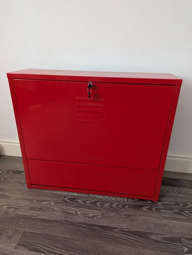Red metal workstation computer - metal,
