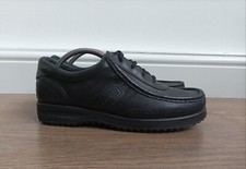 ECCO SHOES JOKE FREE LEATHER MENS BLACK DERBY LACE UP UK 9 EU 43