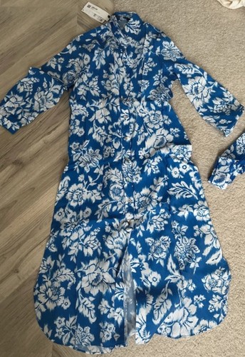 Zara blue midi dress - dress, xs