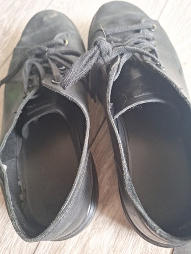 Womans worn black martens - worn,