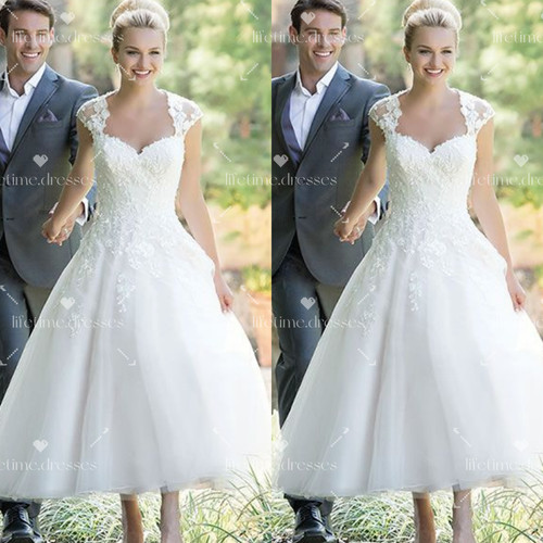 Classic wedding dresses - classic, cap