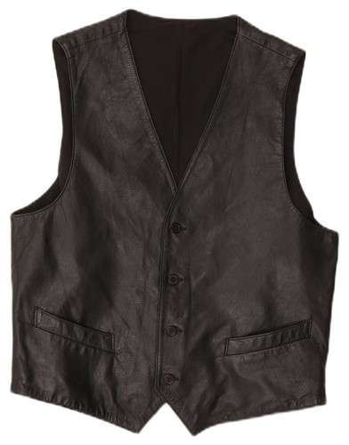 Vintage mens leather waistcoat - mens,