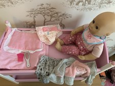 Interactive  Baby Annabell Doll & Accessories and Bed Bundle Plus Spare Outfit