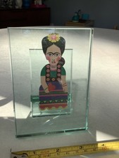 Six trees Small Heavy Glass Photo Frame Freestanding