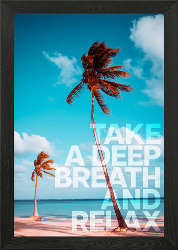 Beach framed wall - beach, poster