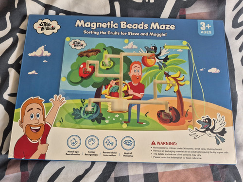 Magnectic beads maze - maze, steve