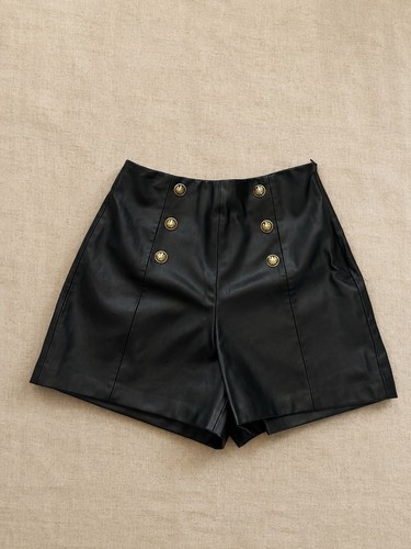 Zara black faux - faux, leather