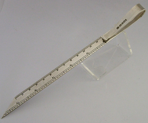 English sterling silver ruler - sterling,
