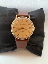 Sekonda Mens Vintage Mechanical 17 Jewels Made in USSR Leather Strap Watch
