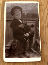victorian cdv of a young boy great hat and fashion .