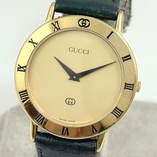 [GUC] GUCCI 3000M 33mm GOLD DIAL VINTAGE SWISS MADE WATCH QUARTZ F995