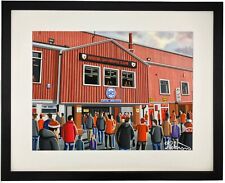 Bristol C. Retro Ashton Gate Framed City Football Club F.C Art Print 20" x 16"