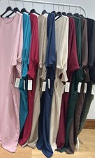 Women's Ruffle Sleeve Batwing Abaya for Women Kaftan Style Abaya Maxi Dress