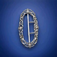 Antique Victorian Solid Silver Belt Buckle George Unite 1896