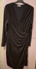 Beautiful Black & Gold sequin dress, Size 18. See Description.