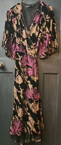 Zara devore velvet midi - devore, wrap