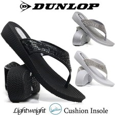 Ladies Wedge Sandals Comfort Flip Flops Cushioned Walking Summer Beach Shoes