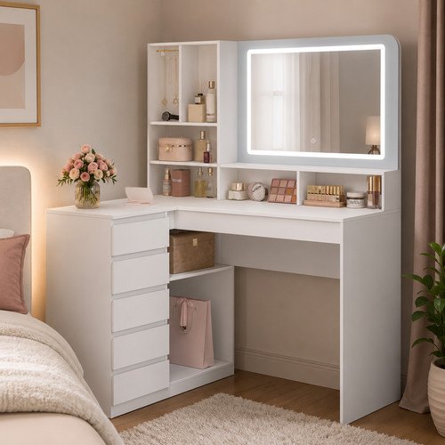 Corner dressing table - table, led