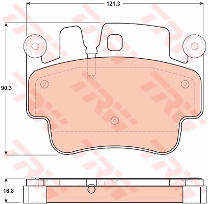 Trw gdb1742 brake pad set - gdb1742,