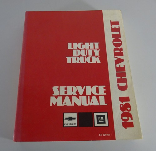 Workshop manual chevrolet pick - manual,