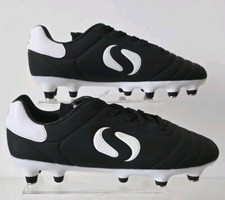 SONDICO KIDS Strike SG Soft Ground Football Boots JUNIOR BLACK UK 13 EU 31.5 NEW