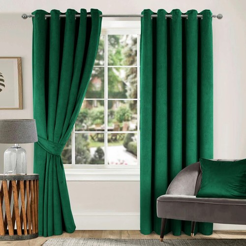 Thick velvet curtains blackout - thick,
