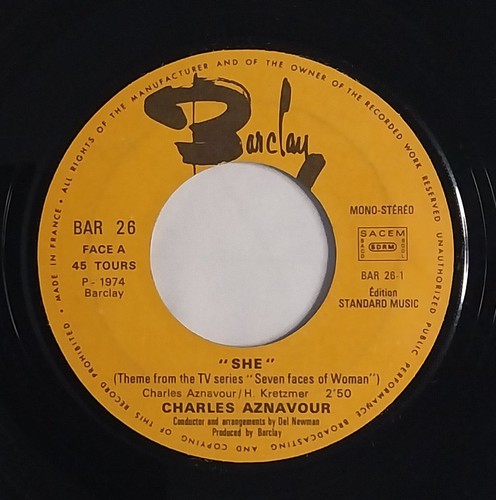 Charles aznavour she - charles, single