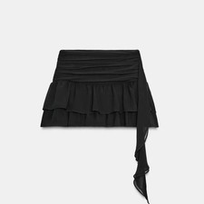 NWT Zara Georgette Ruffle