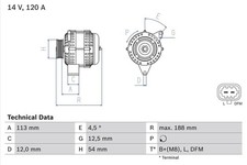 Bosch Generator For Opel Astra