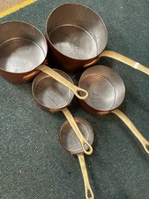 Antique Set of 5 Copper Tin