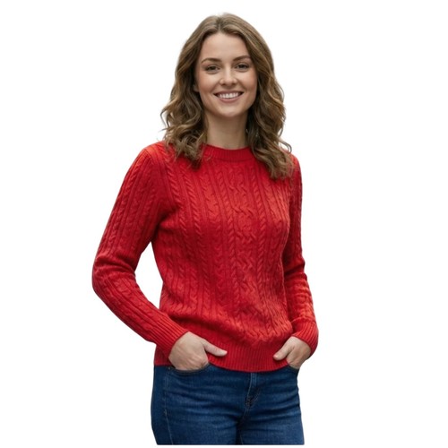 Ladies cable knit jumper - cable,