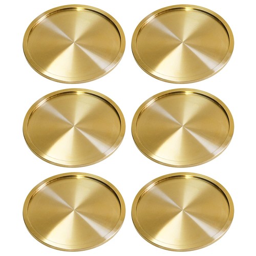 Heavy brass coasters - brass, drinks