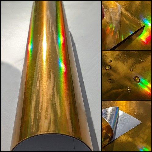 Chrome gold holographic laser - gold,