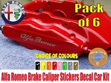 Alfa Romeo 6x Brake Caliper Decal Stickers Mito Giulia Stelvio Tonale High Temp