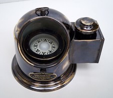 Nautical brass oil lamp