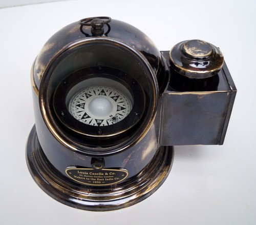 Nautical brass oil lamp